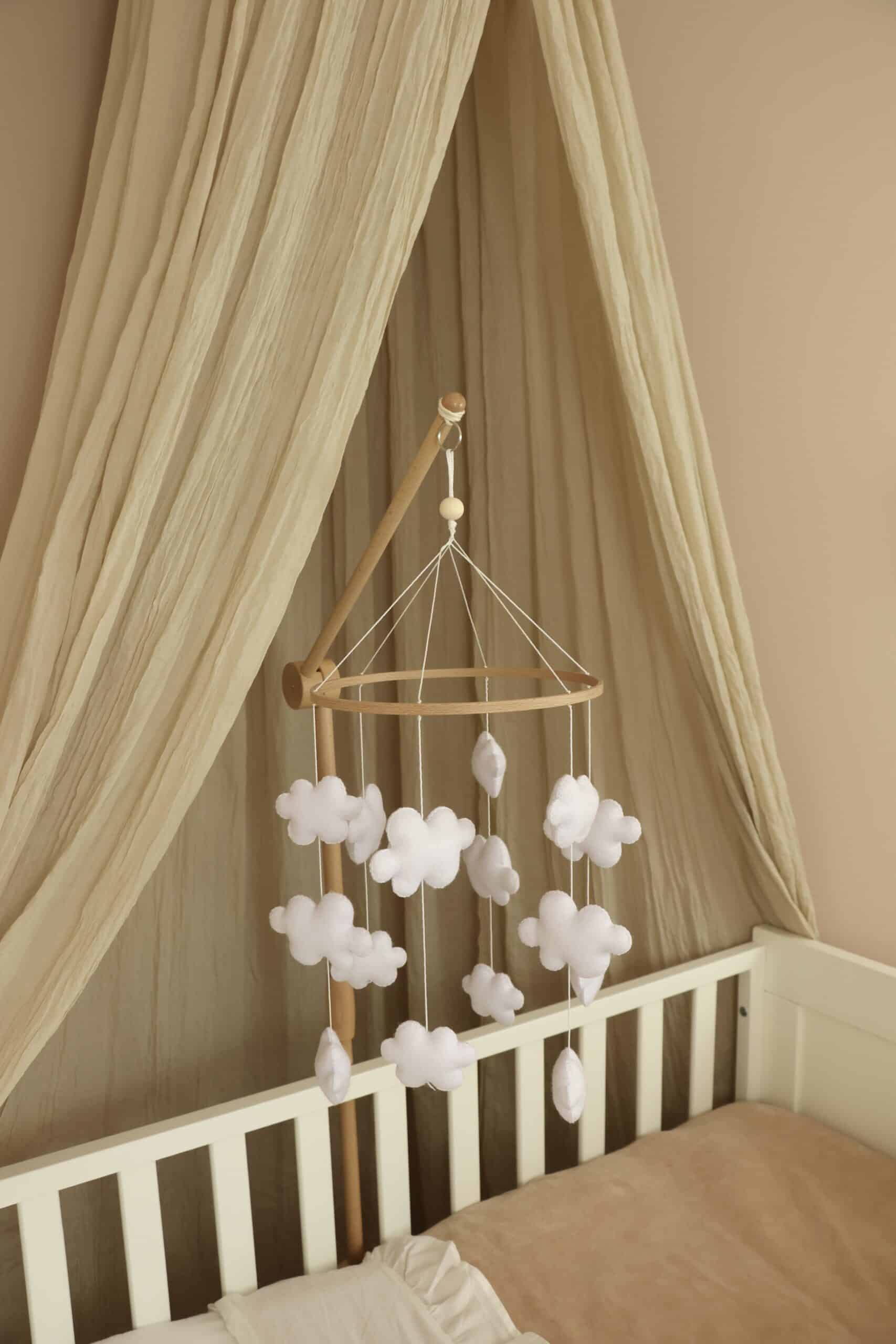 Handmade Clouds baby mobile Little Loua