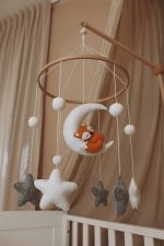 Handmade Sleepy fox baby mobile - Image 7