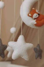 Handmade Sleepy fox baby mobile - Image 2