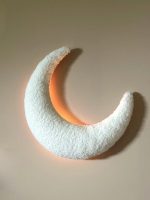 Handmade Moon Bouclé wall lamp