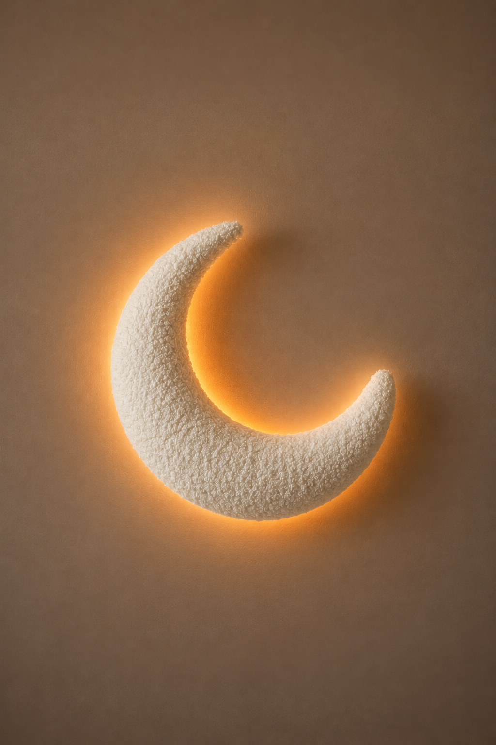 Maan 20 x 29 cm Käsintehty Moon Bouclé-seinävalaisin - Image 1
