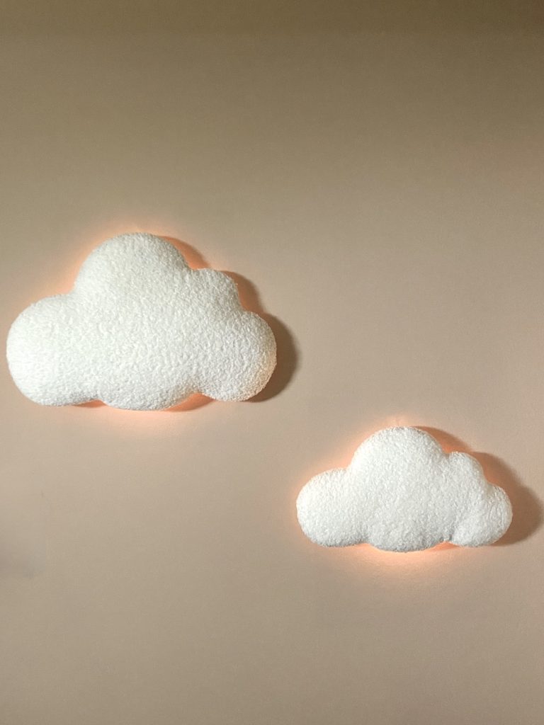Set clouds wall lamps